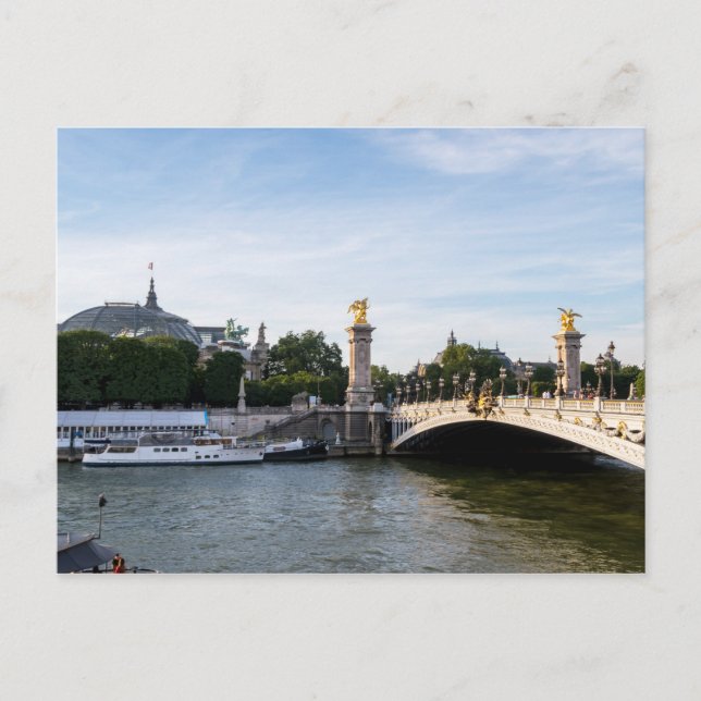 Pont Alexandre III on Seine River - Paris France Postcard (Front)