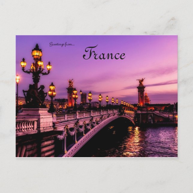 Pont Alexandre III Paris France Postcard (Front)