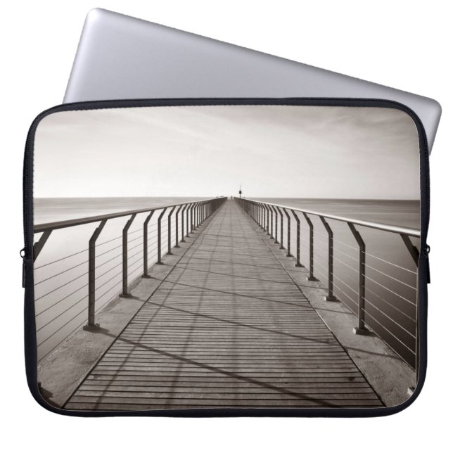 Pont Del Petroli at sunrise in Barcelona in Spaina Laptop Sleeve (Front)