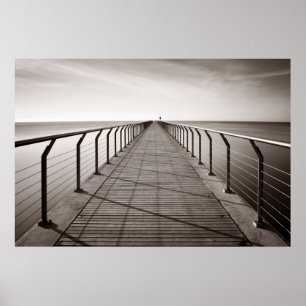 Pont Del Petroli at sunrise in Barcelona in Spaina Poster