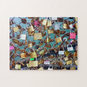 Pont des Arts Love Locks Paris. Jigsaw Puzzle