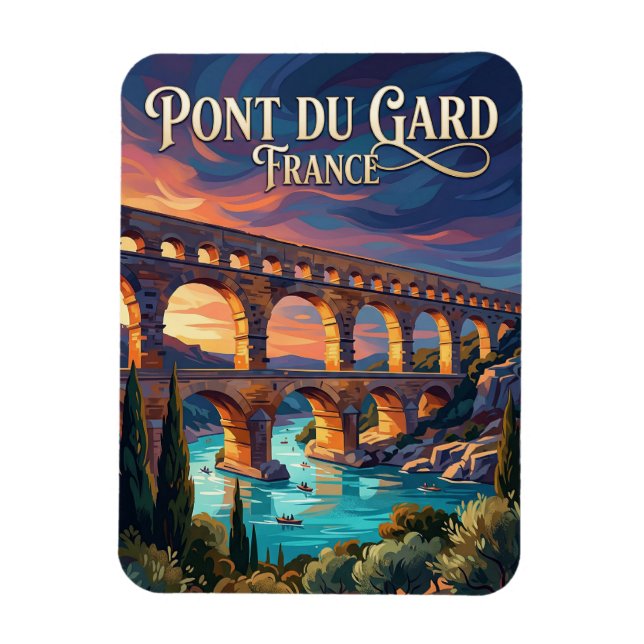 Pont du Gard France Magnet (Vertical)
