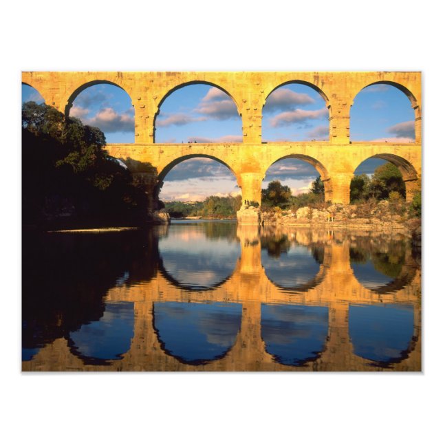 Pont du Gard, Gardon River, Gard, Languedoc, Photo Print (Front)