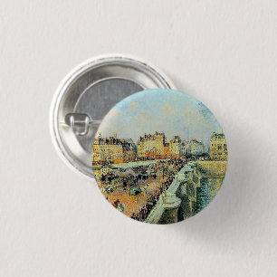 Pont Neuf, Afternoon, Sunlight Camille Pissarro    3 Cm Round Badge