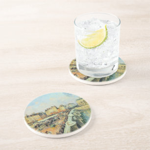 Pont Neuf, Afternoon, Sunlight Camille Pissarro Coaster