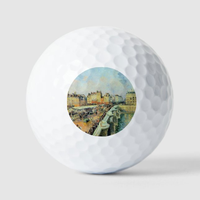 Pont Neuf, Afternoon, Sunlight Camille Pissarro    Golf Balls (Front)