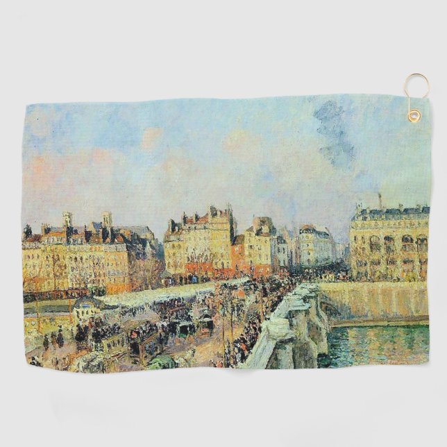 Pont Neuf, Afternoon, Sunlight Camille Pissarro    Golf Towel (Horizontal)