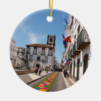 Ponta Delgada, Azores Ceramic Tree Decoration