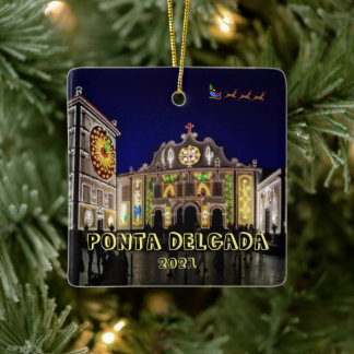 Ponta Delgada Azores Scenic Ornament