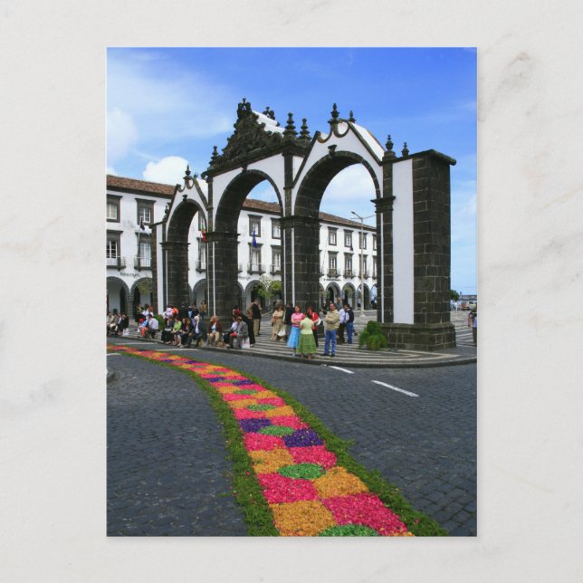 Ponta Delgada city gates Postcard (Front)