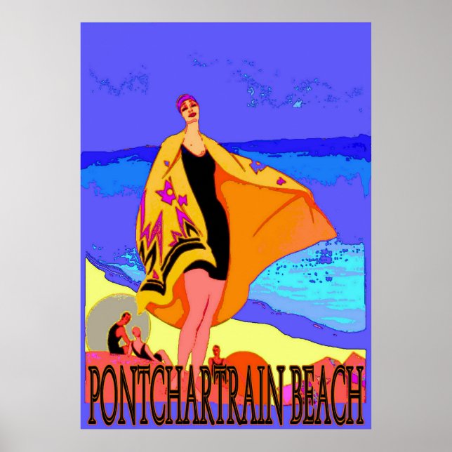 Pontchartrain Beach Vintage Poster 3 (Front)