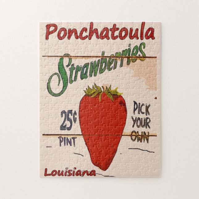 Pontchartrain Strawberry Farms, Jigsaw Puzzle (Vertical)
