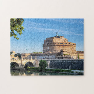 Ponte and Castle Sant'Angelo at dawn - Rome, Italy Jigsaw Puzzle
