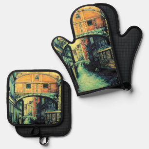 Ponte dei Sospiri Oven Mitt & Pot Holder Set