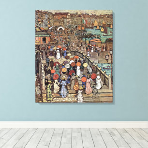 Ponte Della Paglia, Venice by Maurice Prendergast Canvas Print