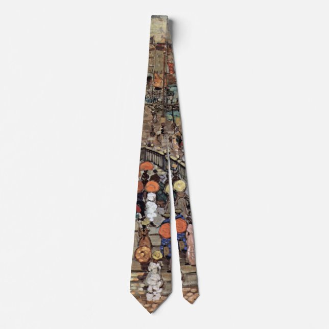 Ponte Della Paglia, Venice by Maurice Prendergast Tie (Front)