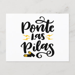 Ponte Last Pilas, hand lettered Postcard