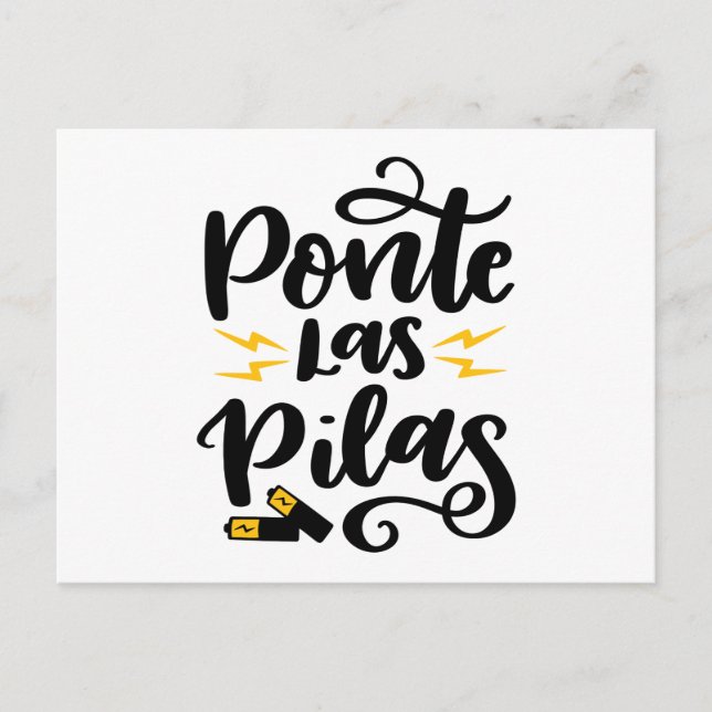 Ponte Last Pilas, hand lettered Postcard (Front)