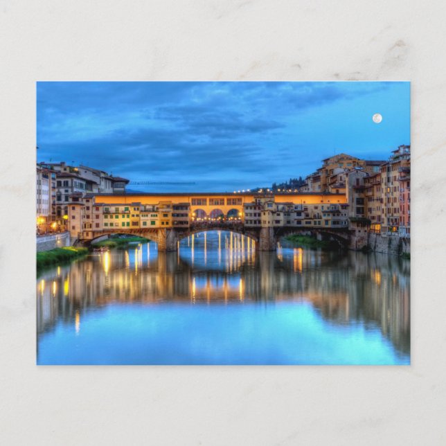 Ponte vecchio bridge in Florence, Italy Postcard (Front)