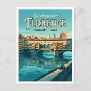 Ponte Vecchio Florence Italy Travel Souvenir Postcard