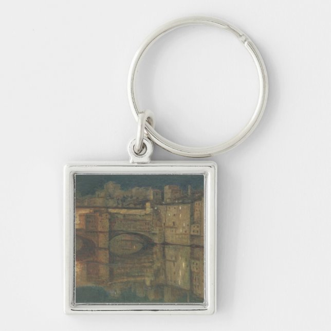 Ponte Vecchio, Florence (oil on canvas) Key Ring (Front)