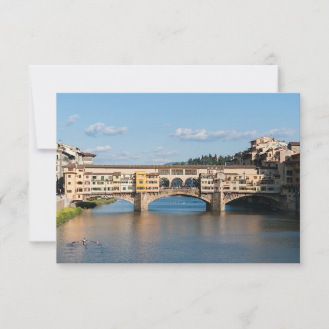 Ponte Vecchio old bridge - Florence, Italy Invitation (Front)