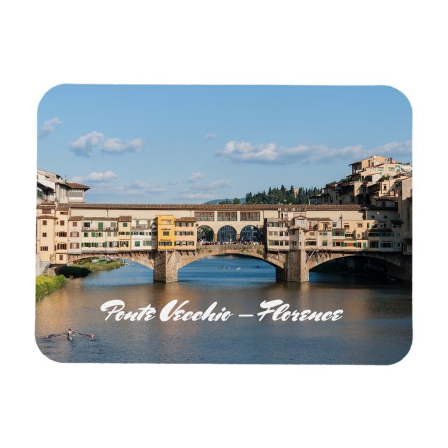 Ponte Vecchio old bridge - Florence, Italy Magnet (Horizontal)