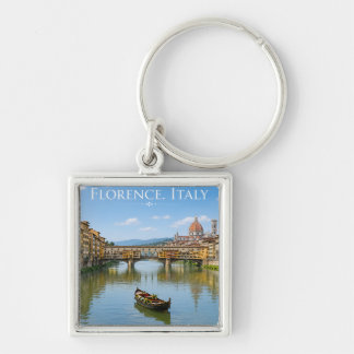 Ponte Vecchio Romantic Cityscape Artwork Key Ring