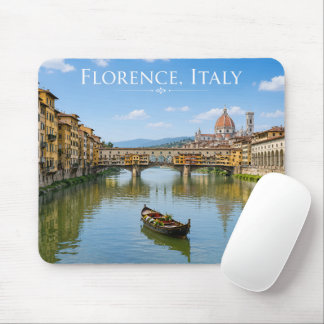 Ponte Vecchio Romantic Cityscape Artwork Mouse Pad