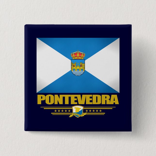 Pontevedra 15 Cm Square Badge (Front)