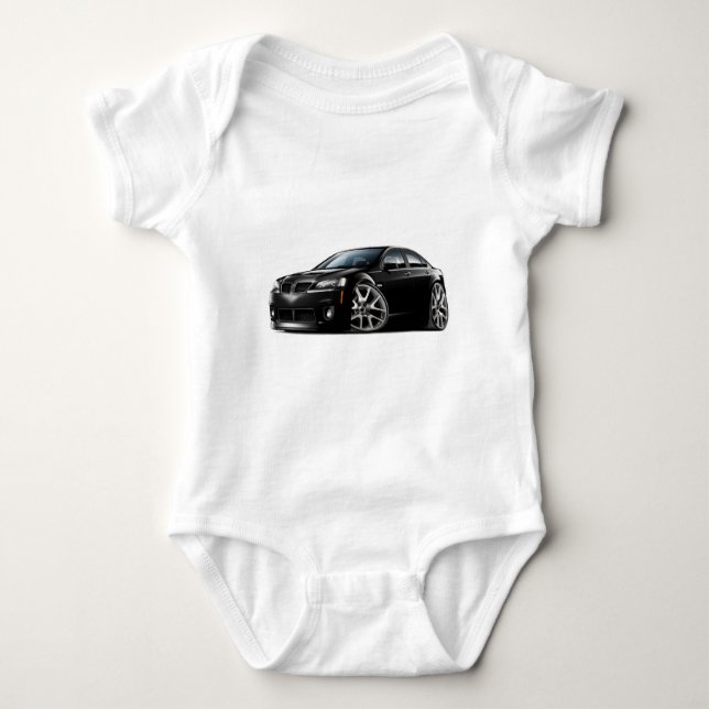 Pontiac G8 GXP Black Car Baby Bodysuit (Front)