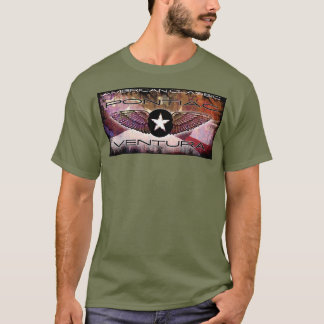Pontiac Ventura Winged-Star Faded Flag Design T-Shirt