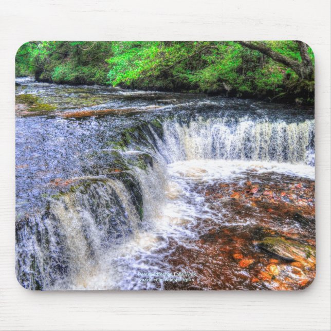 Pontneddfechan Falls Walking Trail - Wales Mouse Pad (Front)