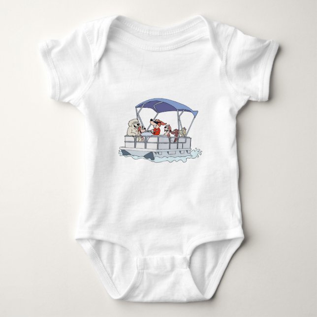 Pontoon Boat Baby Bodysuit (Front)