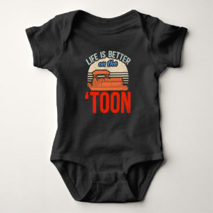 Pontoon Boat Captain Boating Baby Bodysuit