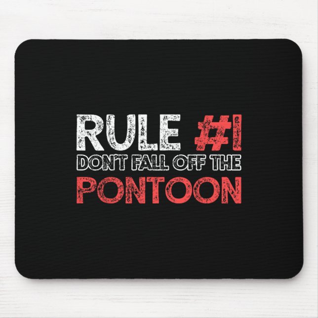 Pontoon Boat Captain Boating Vintage  Mouse Pad (Front)