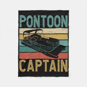 Pontoon Boat Captain Funny Pontoon Boat Boating Ca Fleece Blanket
