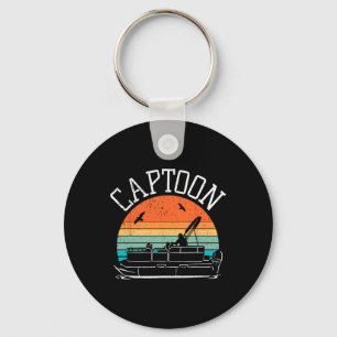 Pontoon Boat Captain I Captoon I Skipper Pontoon B Key Ring