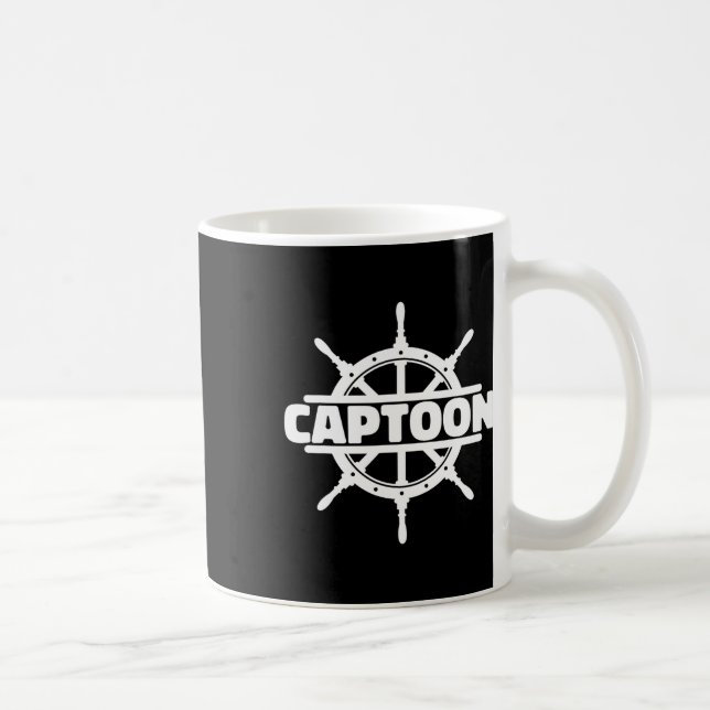 Pontoon Boat Captoon Boating Pontoon Captain  Coffee Mug (Right)