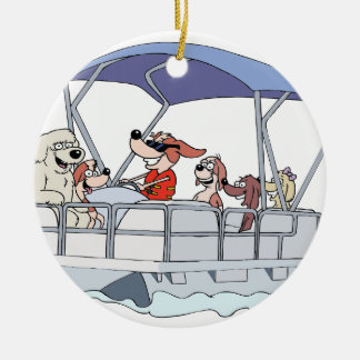 Pontoon Boat Ceramic Tree Decoration