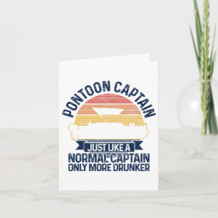 Pontoon Boat Funny Gift  Card