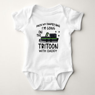 Pontoon Boat I’m Going On the Tritoon With Daddy Baby Bodysuit
