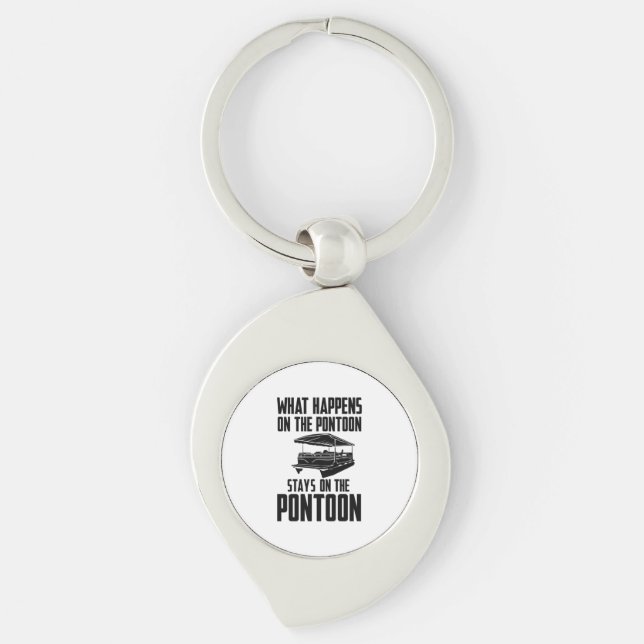 Pontoon Boat Key Ring (Front)