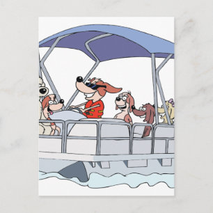 Pontoon Boat Postcard