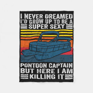 Pontoon Boating Lake Adventures For Summer Pontoon Fleece Blanket