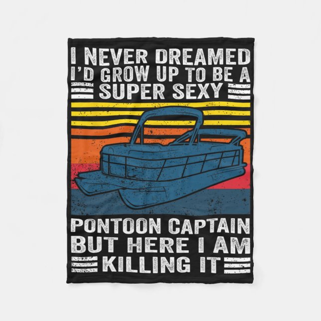 Pontoon Boating Lake Adventures For Summer Pontoon Fleece Blanket (Front)
