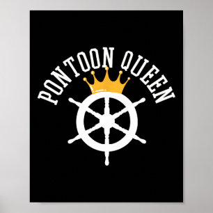 Pontoon Boating Ship Captain Gift Poster