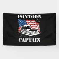Pontoon Captain American Flag Pontoon Boat Lover