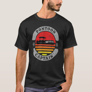 Pontoon Captain Boat Pontooning Lake Life Boating T-Shirt