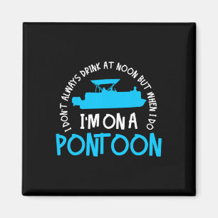Pontoon Captain Boating Lake Gift Magnet